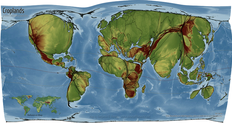 Visualizing the Global Extent of Cropland and Pastures