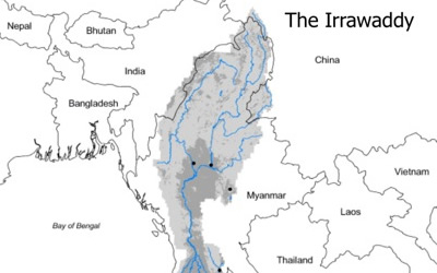 Map of the The Irrawaddy Delta and Cyclone Nargis