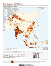 Map: Croplands (2000): Asia