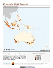 Map: Croplands (2000): Oceania