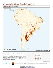 Map: Croplands (2000): South America
