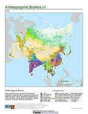 Map: Anthropogenic Biomes, v1: Asia