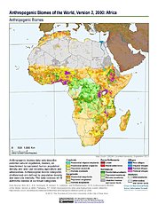Map: Anthropogenic Biomes, v2 (2000): Africa