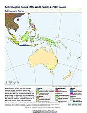 Map: Anthropogenic Biomes, v2 (2000): Oceania