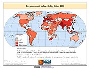 Map: Environmental Vulnerability Index (2004)
