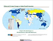 Map: Projected % Change in Rice Yield, SRES A2B (2050)