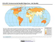 Map: Environmental Health - Air Quality, EPI 2016
