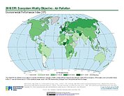 Map: Ecosystem Vitality - Air Pollution EPI 2018