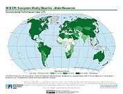 Map: Ecosystem Vitality - Water Resources, EPI 2018