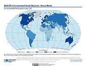 Map: Environmental Health - Heavy Metals, EPI 2018