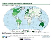Map: Ecosystem Vitality - Water Resources, EPI 2020