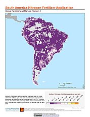 Map: Nitrogen Fertilizer Application: South America