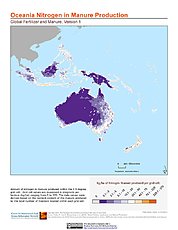 Map: Nitrogen in Manure Production: Oceania