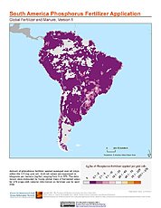 Map: Phosphorus Fertilizer Application: South America