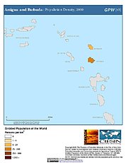 Map: Population Density (2000): Antigua & Barbuda