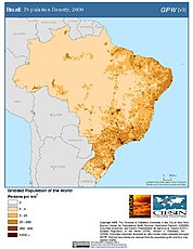 Map: Population Density (2000): Brazil