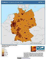 Map: Population Density (2000): Germany