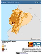 Map: Population Density (2000): Ecuador