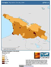 Map: Population Density (2000): Georgia