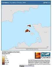 Map: Population Density (2000): Guernsey