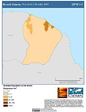 Map: Population Density (2000): French Guiana