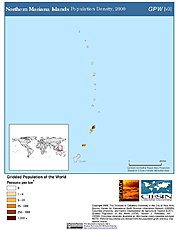 Map: Population Density (2000): Northern Mariana Islands