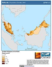 Map: Population Density (2000): Malaysia