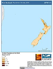Map: Population Density (2000): New Zealand