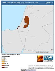 Map: Population Density (2000): West Bank & Gaza Strip