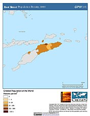 Map: Population Density (2000): East Timor