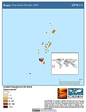 Map: Population Density (2000): Tonga