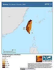 Map: Population Density (2000): Taiwan