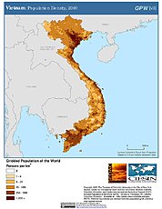 Map: Population Density (2000): Vietnam