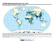 Map: GPWv4 Rev11: UN WPP-Adjusted Population Count (2010)