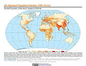 Map: UN-Adjusted Population Density (2005)