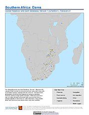 Map: Dams, v1.01: Southern Africa