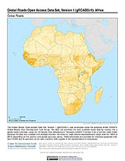Map: Global Roads Open Access Data Set, v1: Africa