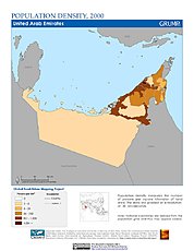 Map: Population Density (2000): United Arab Emirates