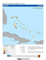 Map: Population Density (2000): Bahamas