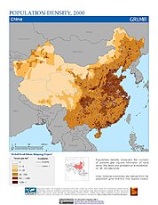 Map: Population Density (2000): China