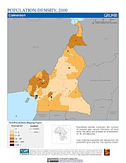 Map: Population Density (2000): Cameroon
