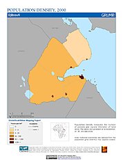 Map: Population Density (2000): Djibouti