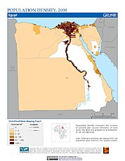 Map: Population Density (2000): Egypt