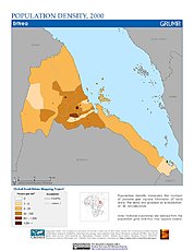 Map: Population Density (2000): Eritrea