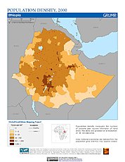 Map: Population Density (2000): Ethiopia