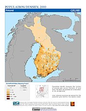 Map: Population Density (2000): Finland