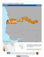Map: Population Density (2000): Gambia