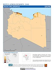 Map: Population Density (2000): Libya
