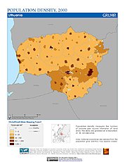 Map: Population Density (2000): Lithuania