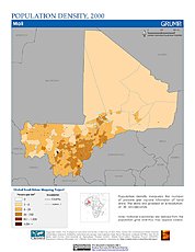 Map: Population Density (2000): Mali